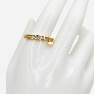 Premier Designs Gold Rhinestone Band Ring Size 10.5